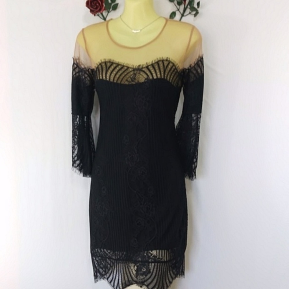 FOR LOVE AND LEMONS BLACK LACE "GRACE" DRESS NWOT